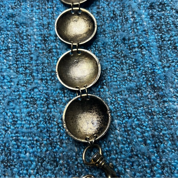 Round Medallion Metal Chain Belt Y2K Gold Tone - Picture 5 of 5